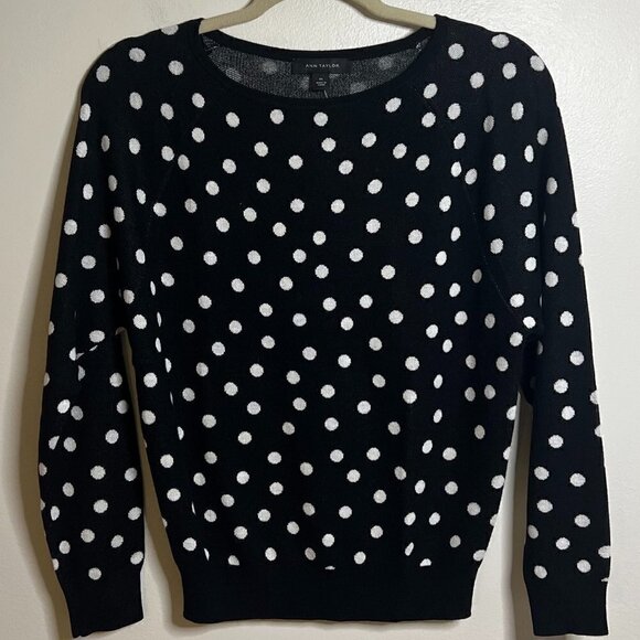 Ann Taylor Sweaters - Ann Taylor Dotted Boatneck Sweater Size XS